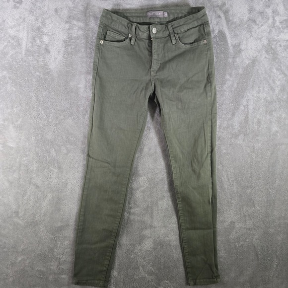 Just USA Olive Green Skinny Jeans Stretch Casual Pants‎ Size 25 - Picture 2 of 9